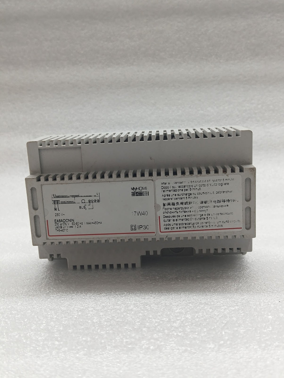 BTICINO MYHOME SCS E46ADCN POWER SUPPLY 17W40 230V E46ADCN