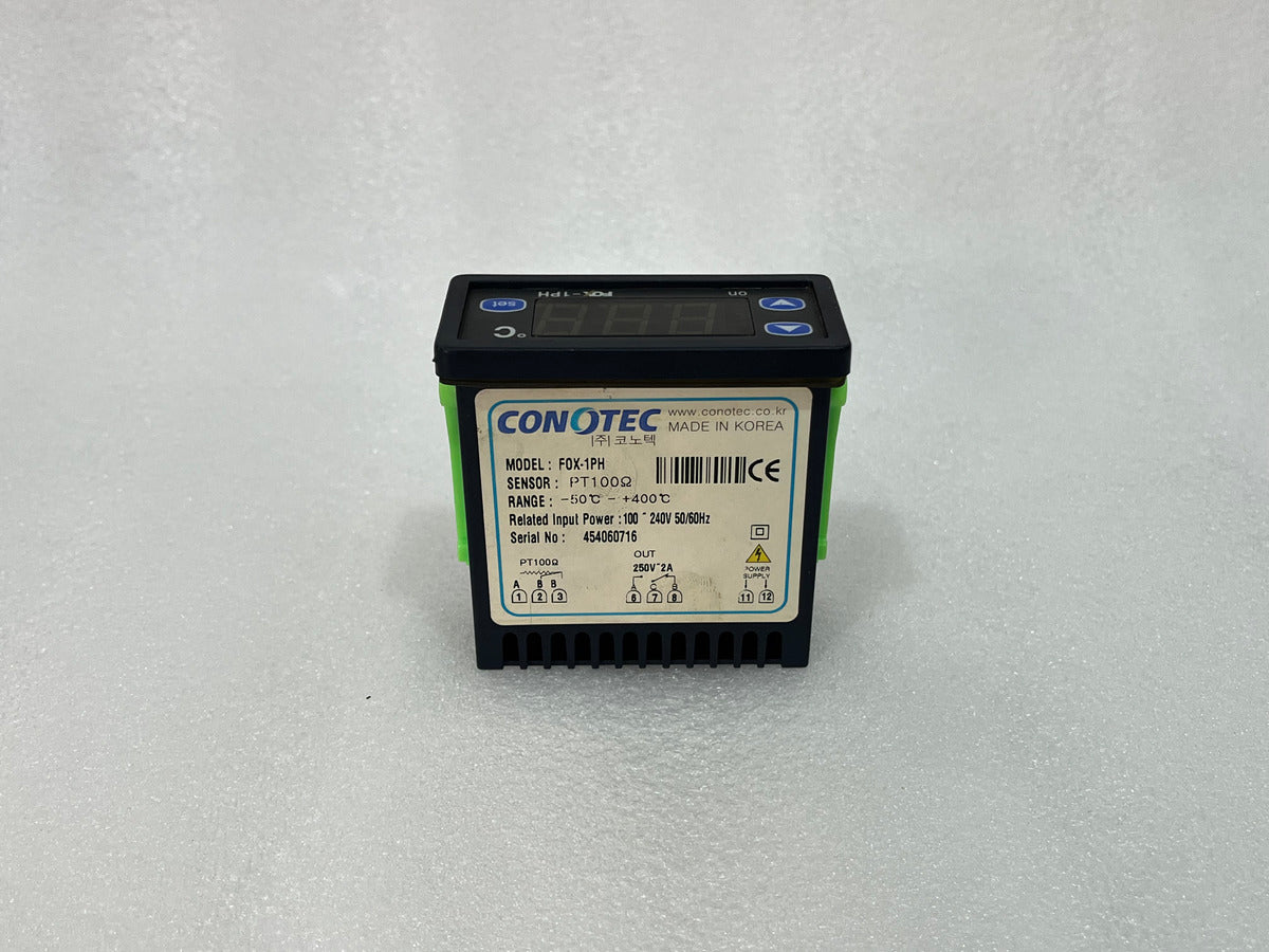 CONOTEC FOX-1PH TEMPERATURE CONTROLLER 100-240VAC PT100 OHM