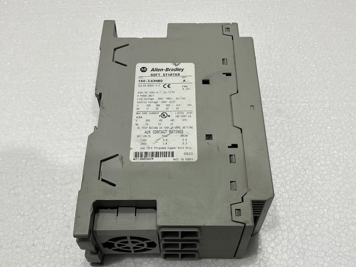 ALLEN BRADLEY CAT 150-C43NBD SER A SOFT STARTER