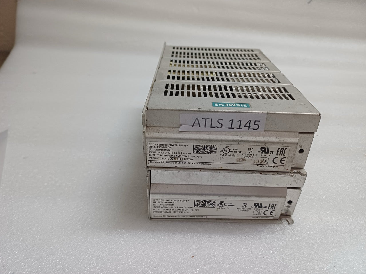 SIEMENS AG 6EP1333-1LD00 INDUSTRIAL POWER SUPPLY 24V DC 6.2A