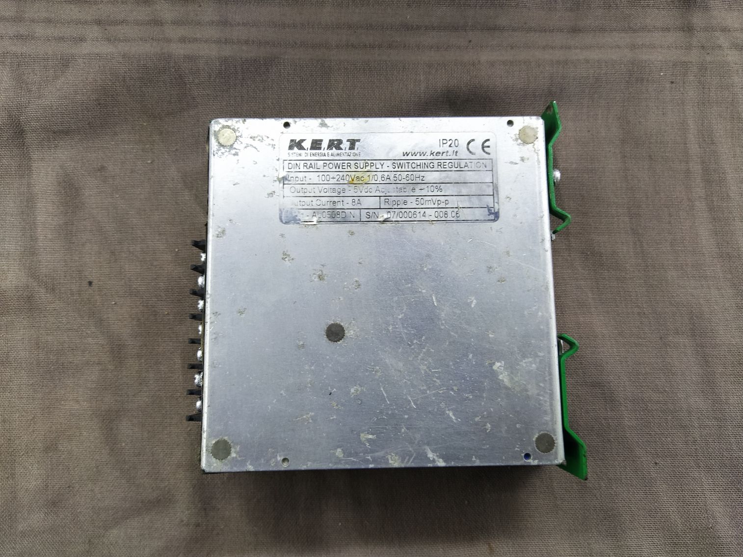 KERT DIN RAIL Switching Power Supply 100-240 VAC Output 5 VDC