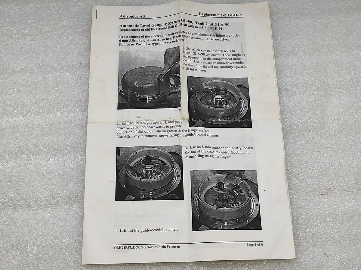 KONGSBERG AUTRONICA GLH-90/91 GL-90 GLA-90 AUTOMATIC LEVEL GAUGING SYSTEM