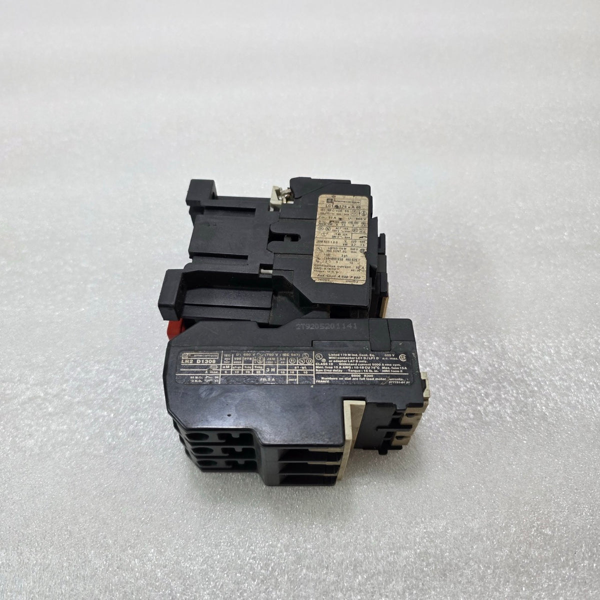 TELEMECANIQUE CONTACTOR WITH THERMAL OVERLOAD LC1-D179-A 65 + LR2 D1308