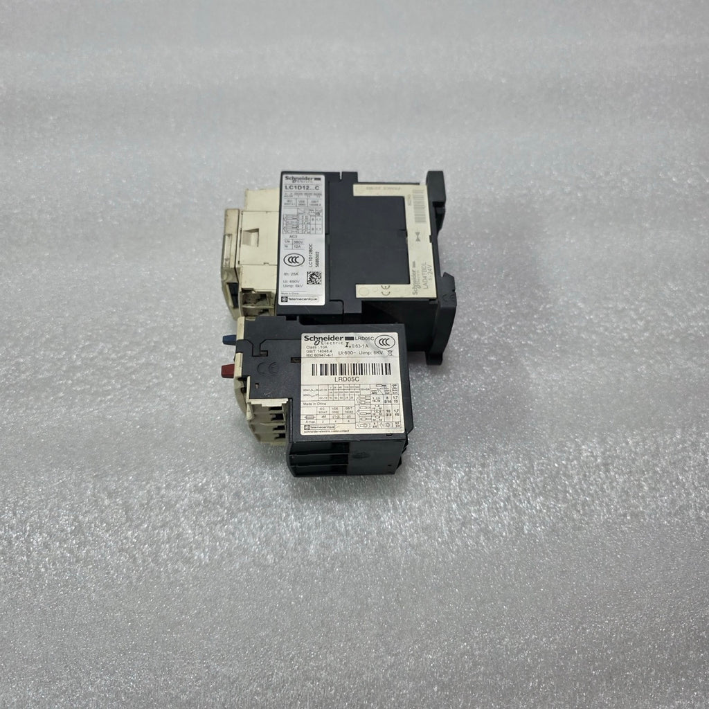S ELECTRIC LC1D12BDC TESYS D CONTACTOR 24VDC 12A WITH LRD05C THERMAL OVERLOAD RE