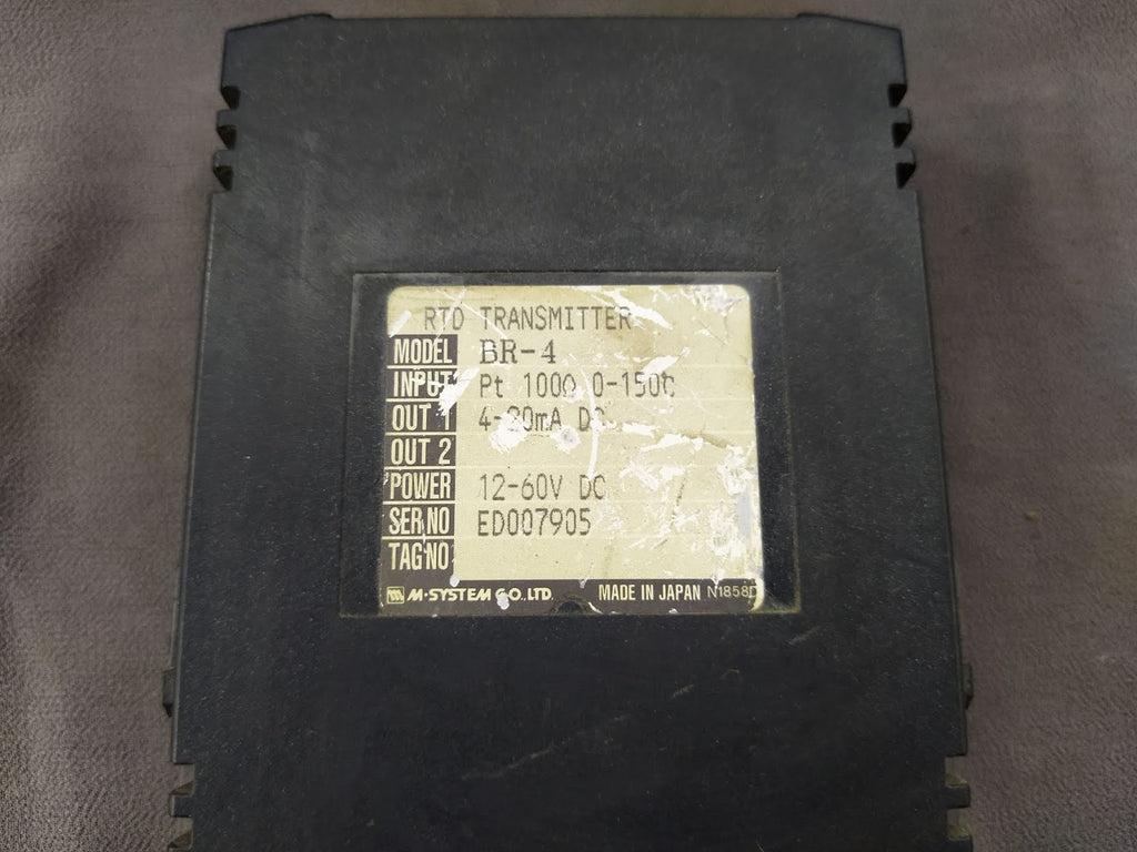 M-System BR-4 RTD Transmitter PT100 ohm 0-150'c