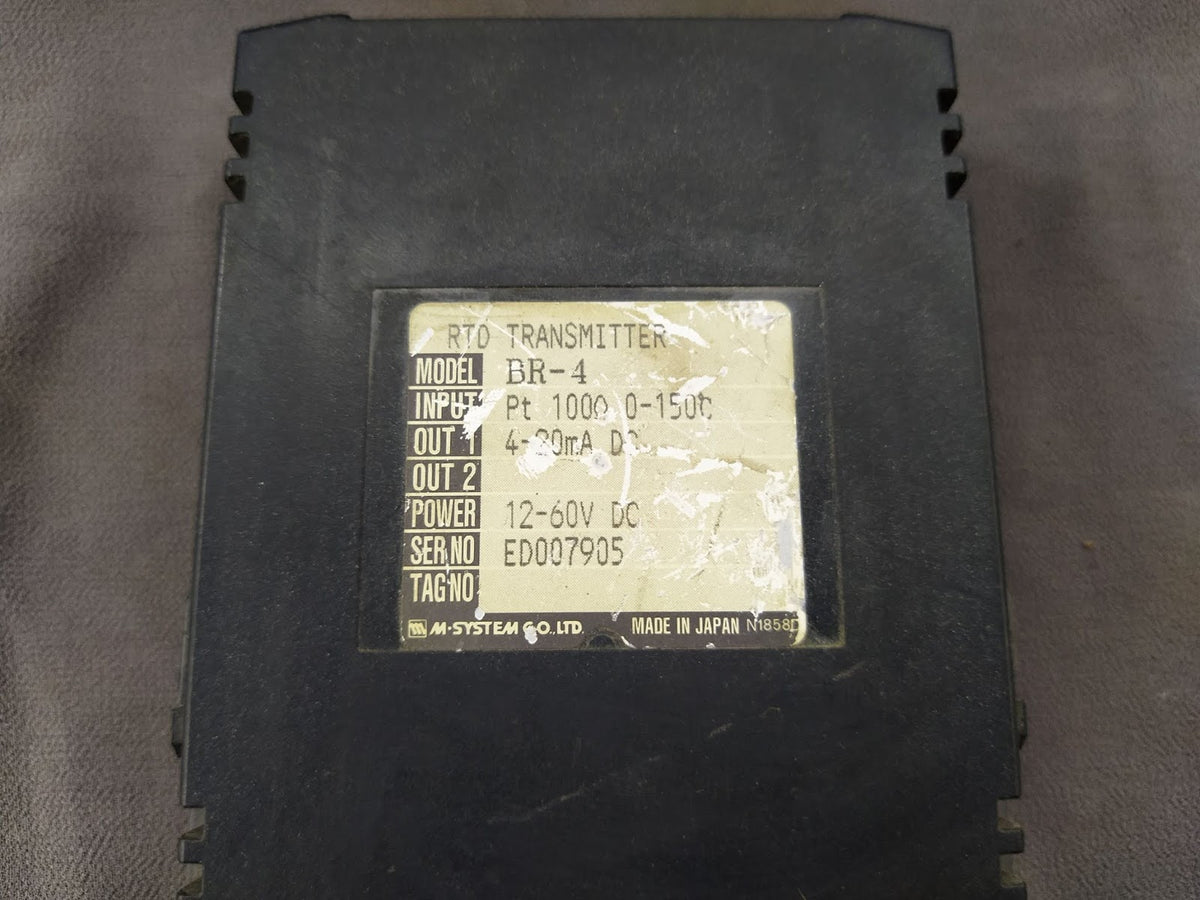 M-System BR-4 RTD Transmitter PT100 ohm 0-150'c