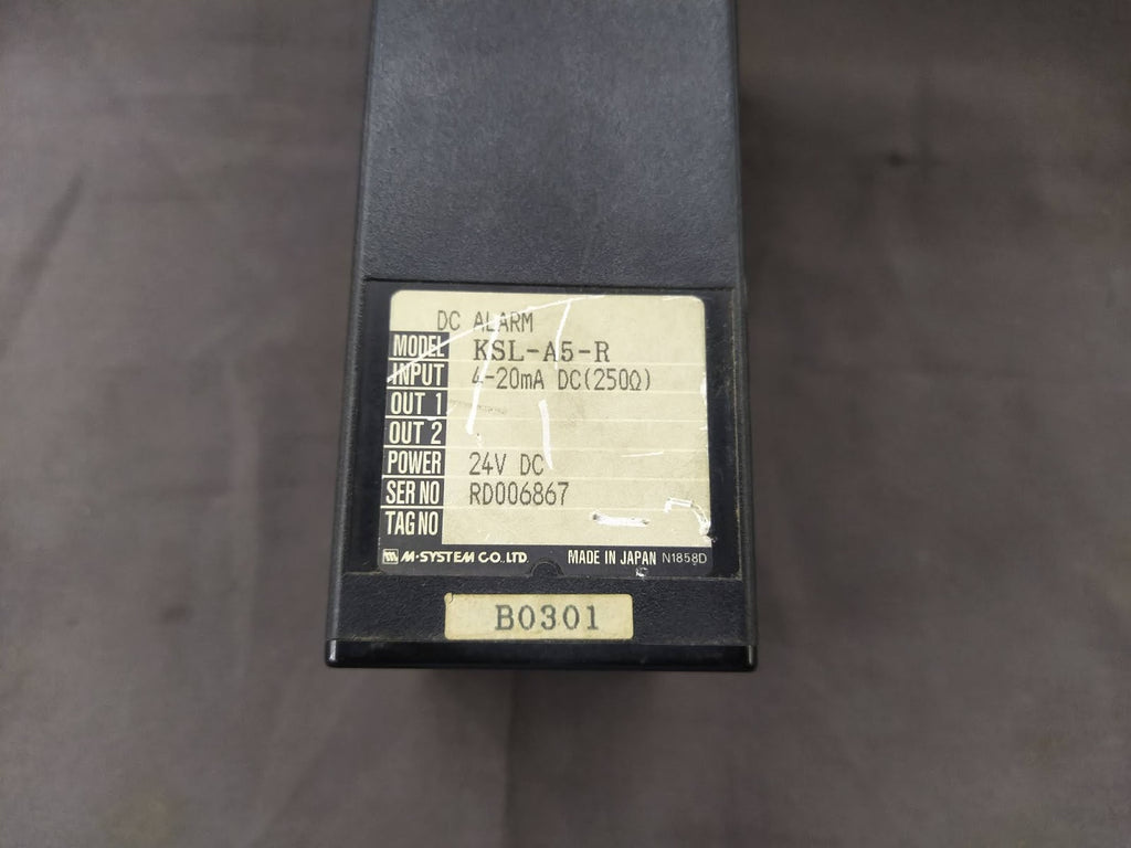 M-System KSL-A5-R K-Unit Signal Conditioner KSL DC Alarm KSLA5R