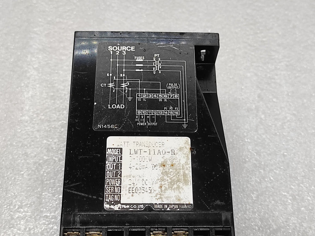 M-SYSTEM L-UNIT LWT-11AO-R WATT TRANSDUCER