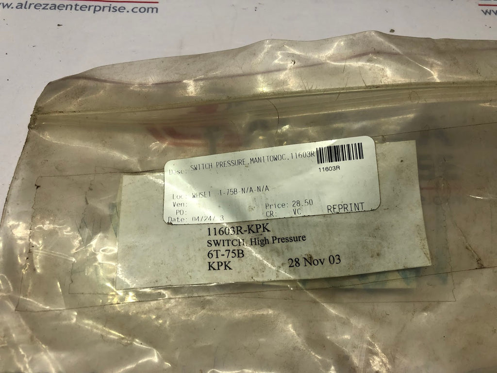 MANI TOWOC 11603R-KPK PRESSURE SWITCH