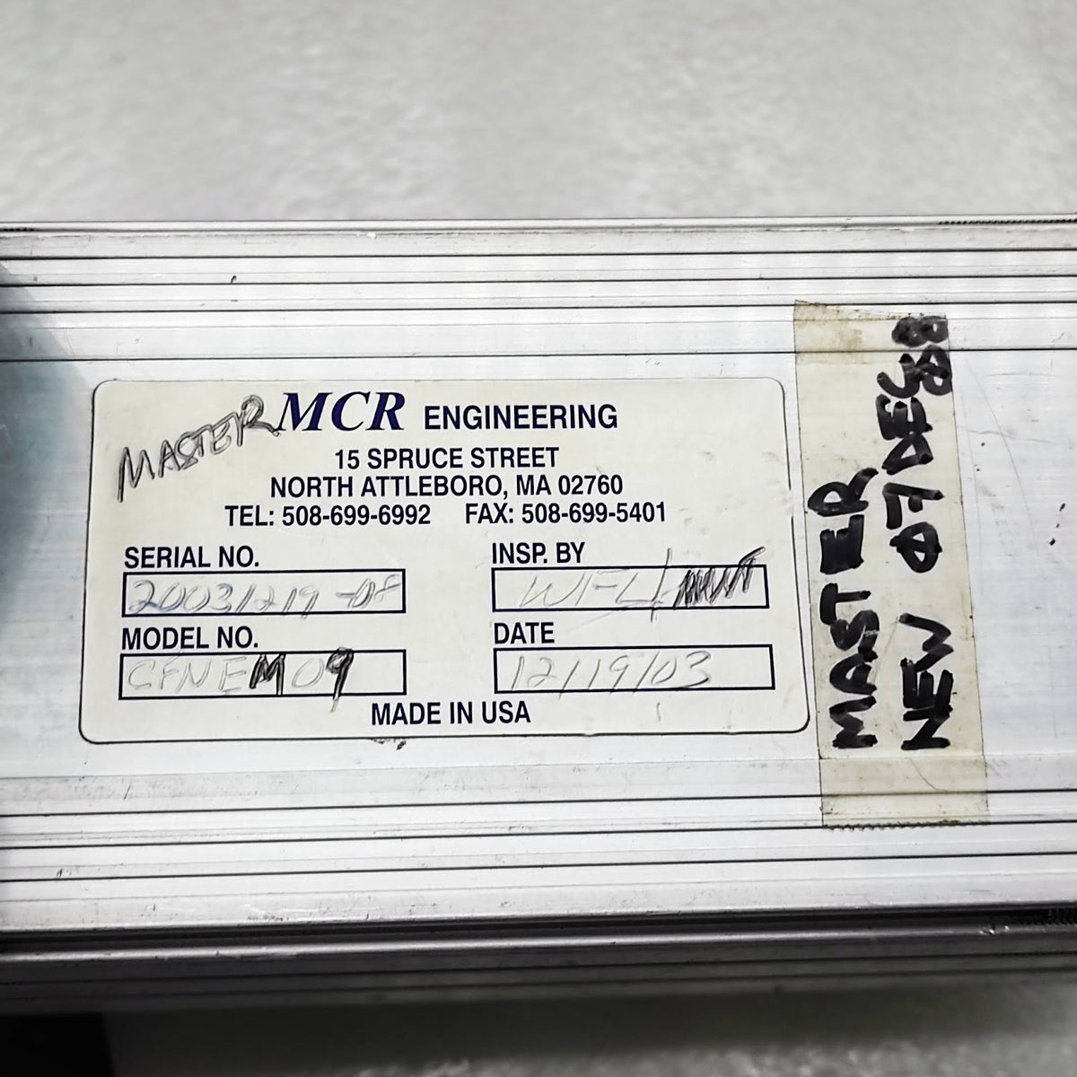 MCR ENGINEERING CFNEM09 MODULE 100-096