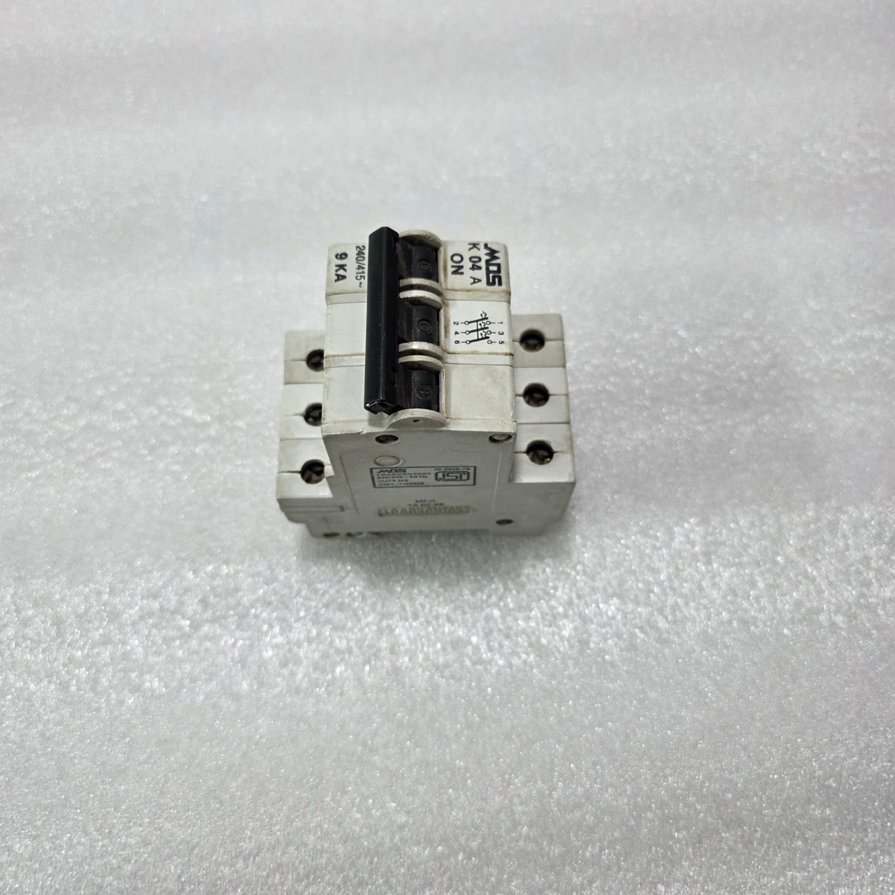 MDS LOADKONTAKT K 04 A 3P 4A 240/415V 9KA MCB MINIATURE CIRCUIT BREAKER ISI MARK