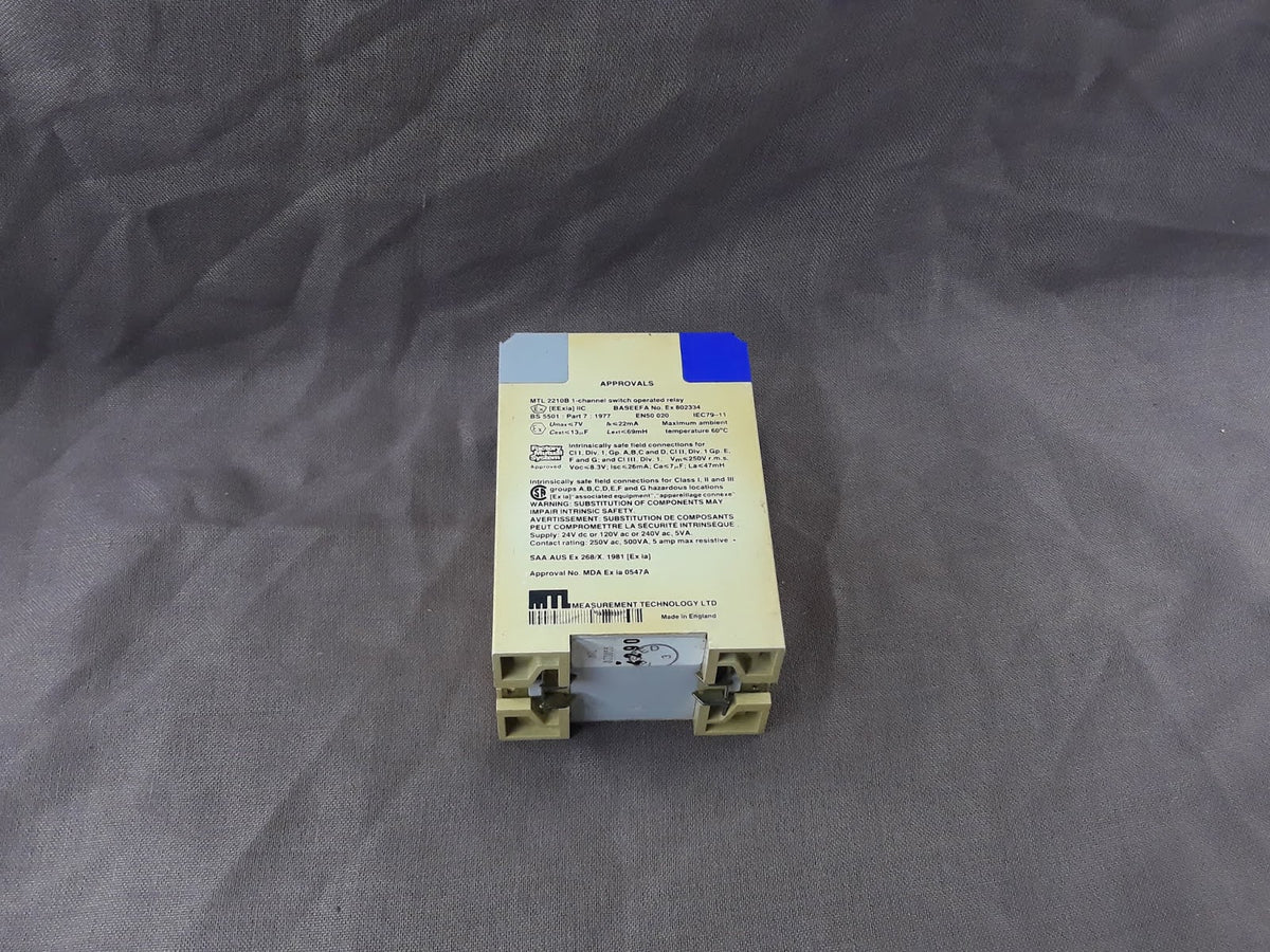 MEASUREMENT TECHNOLOGY MTL 2210B 1 CHANNEL SWITCH OPERATED RELAY