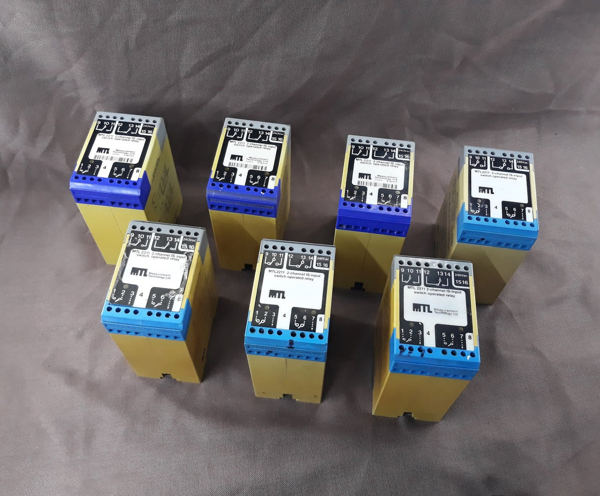MEASUREMENT TECHNOLOGY MTL 2211 2 CHANNEL INPUT SWITCH RELAY 240V AC MTL2211