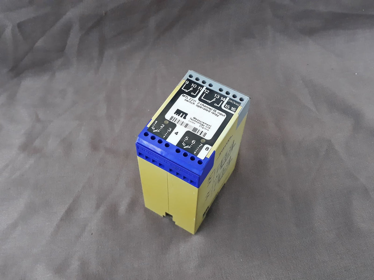 MEASUREMENT TECHNOLOGY MTL 2211 2 CHANNEL INPUT SWITCH RELAY 240V AC MTL2211