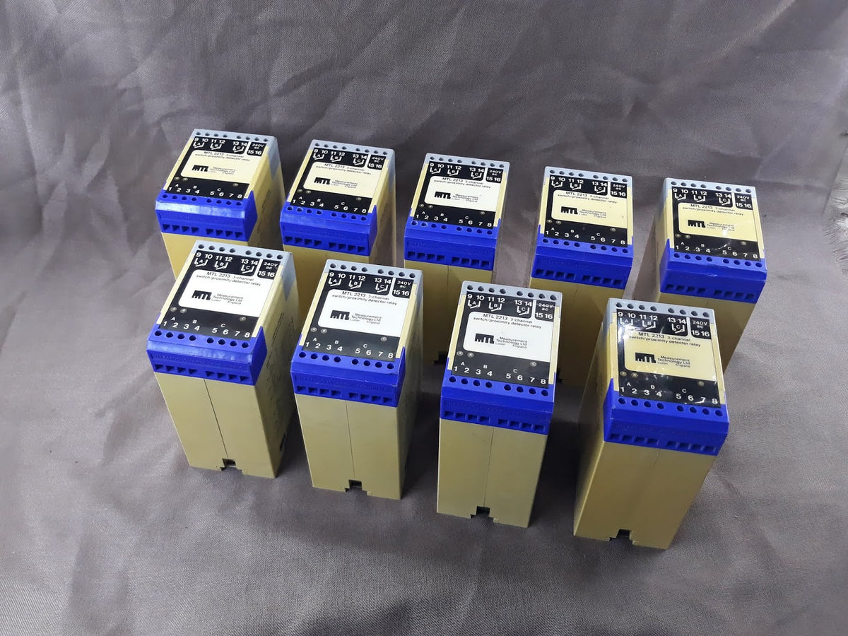 MEASUREMENT TECHNOLOGY MTL 2213 3 CHANNEL SWITCH PROXIMITY DETECTOR RELAY