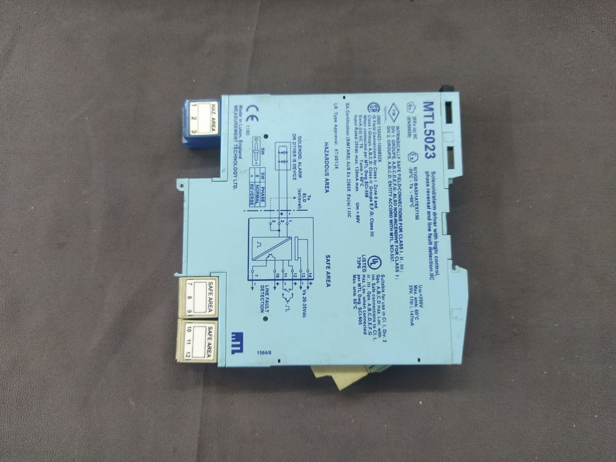 MEASUREMENT TECHNOLOGY MTL 5023 SOLENOID ALARM DRIVER WITH LOGIC CONTROL