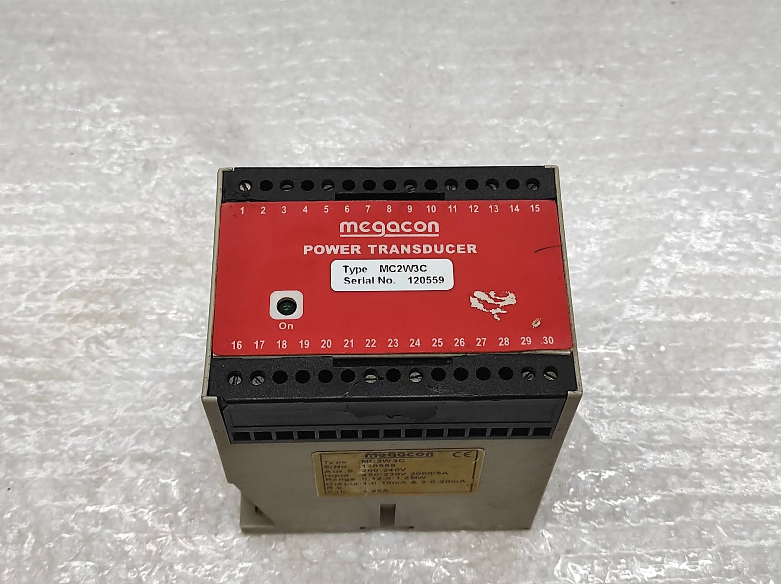MEGACON MC2W3C POWER TRANSDUCER 200-240V MC2W3C