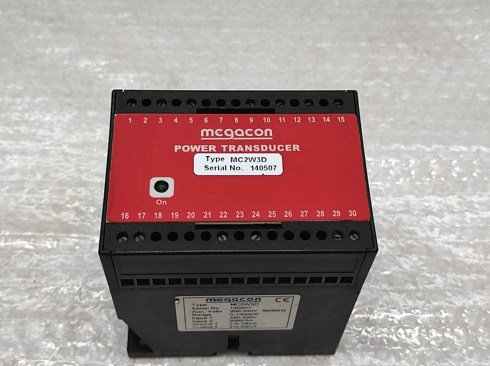 MEGACON MC2W3D POWER TRANSDUCER 200-240V
