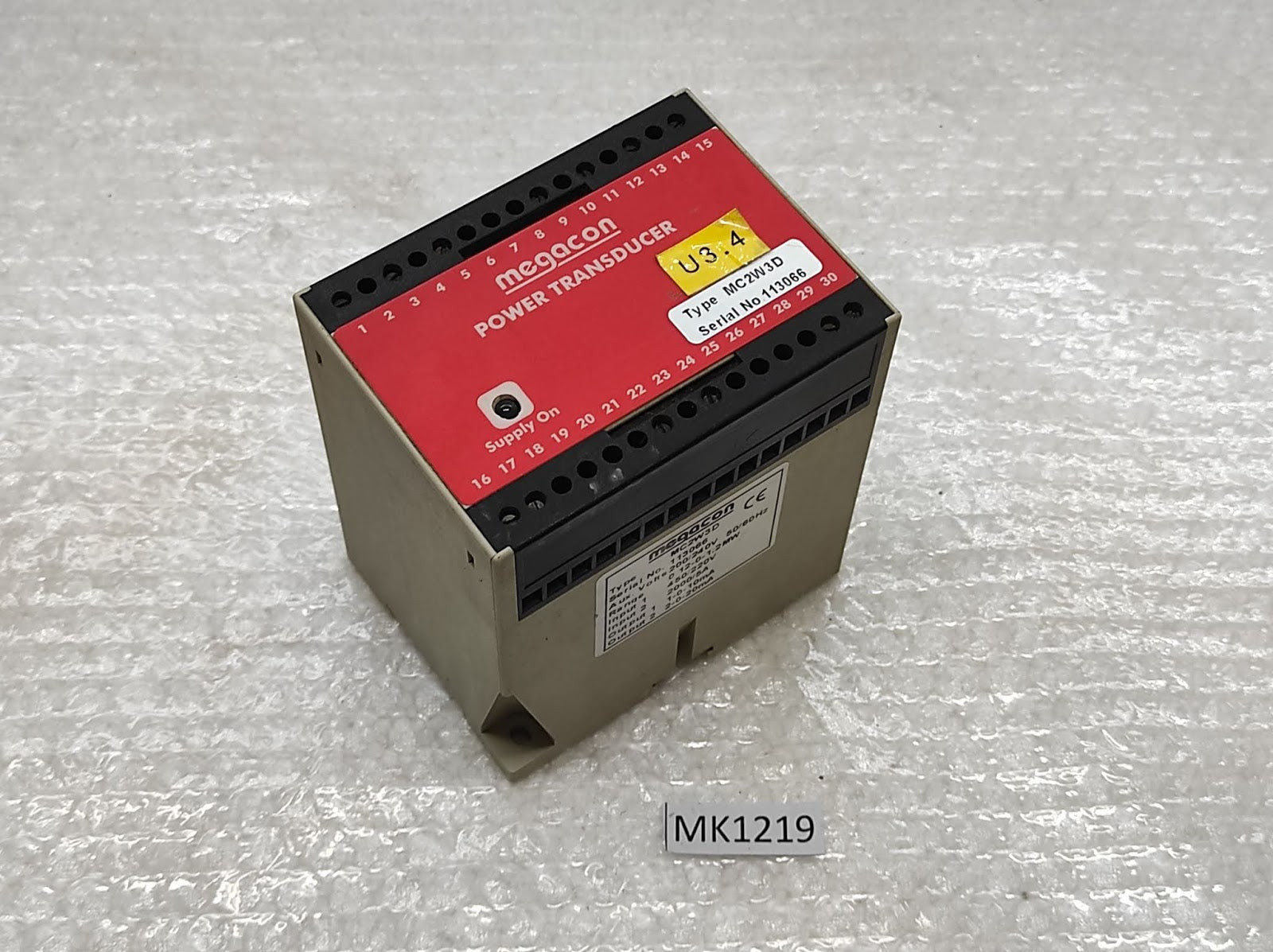 MEGACON MC2W3D POWER TRANSDUCER 200-240V MC2W3D