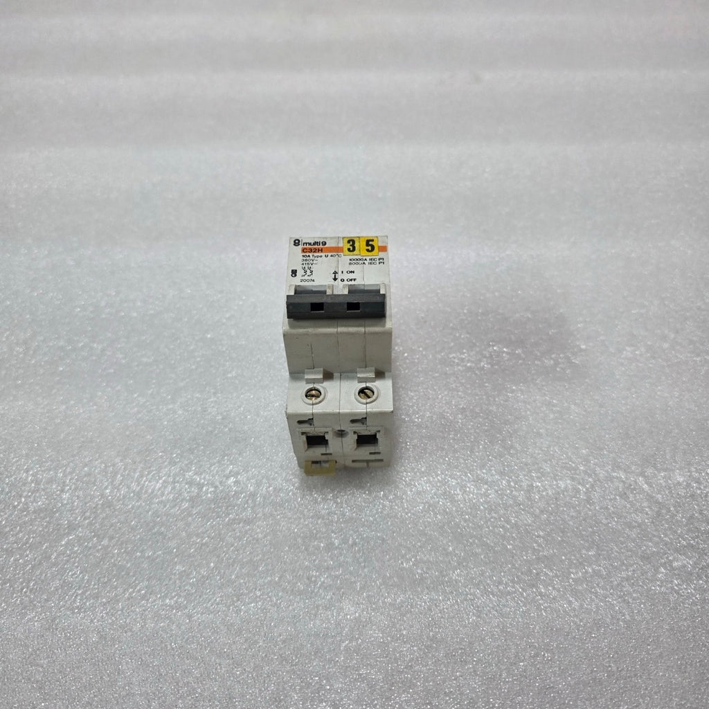 MERLIN GERIN MULTI9 C32H 10A 2P MCB 380V/415V 10KA DOUBLE POLE CIRCUIT BREAKER