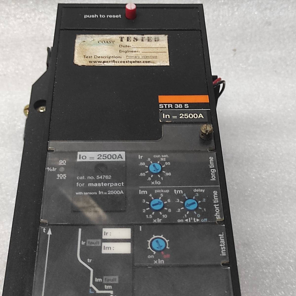MERLIN GERIN STR38S MASTERPACT CIRCUIT BREAKER TRIP UNIT 54762 2500A