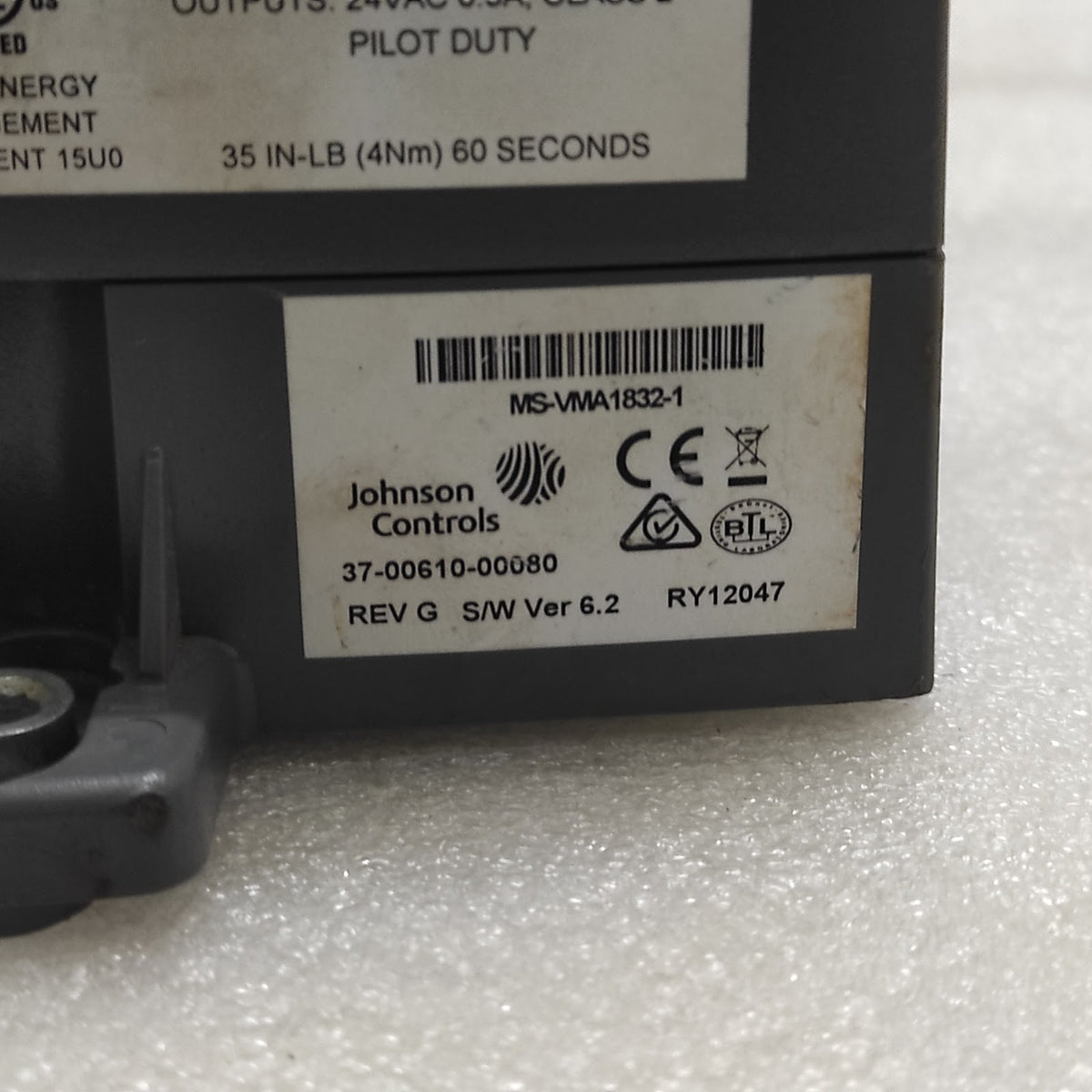 METASYS VMA1832 CONTROLLER 37-00610-00080 24VAC JOHNSON CONTROLS FOR PARTS ONLY