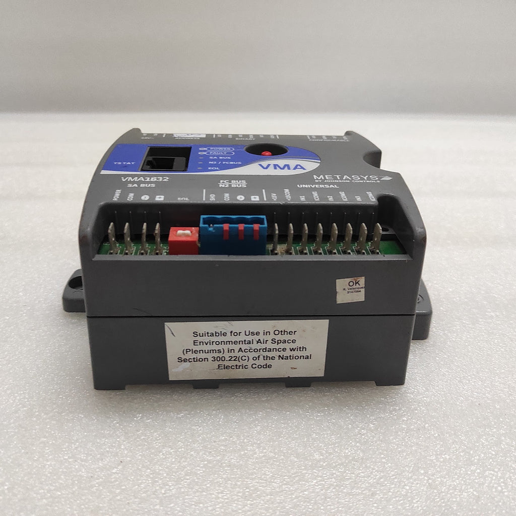 METASYS VMA1832 CONTROLLER 37-00610-00080 24VAC JOHNSON CONTROLS FOR PARTS ONLY