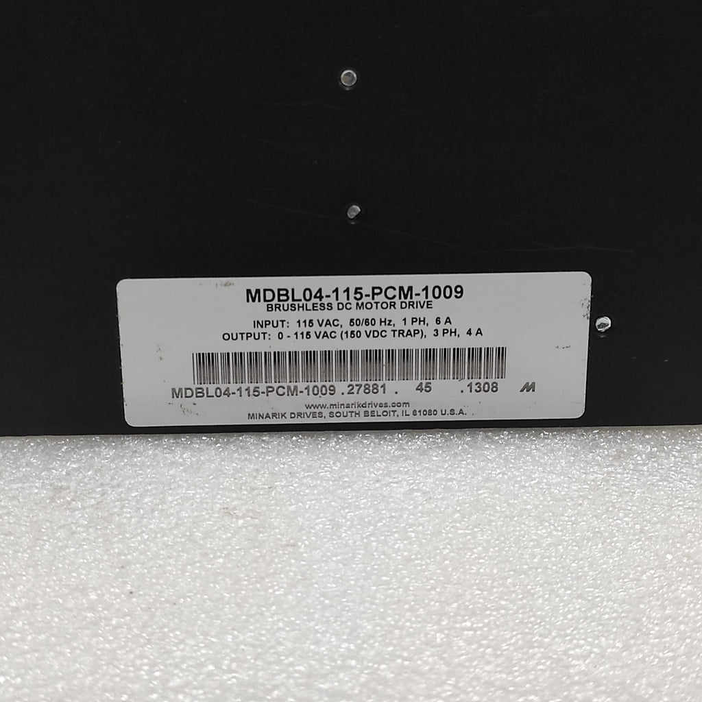 MINARIK DRIVES MDBL04-115-PCM-1009 BRUSHLESS DC MOTOR DRIVE 115VAC