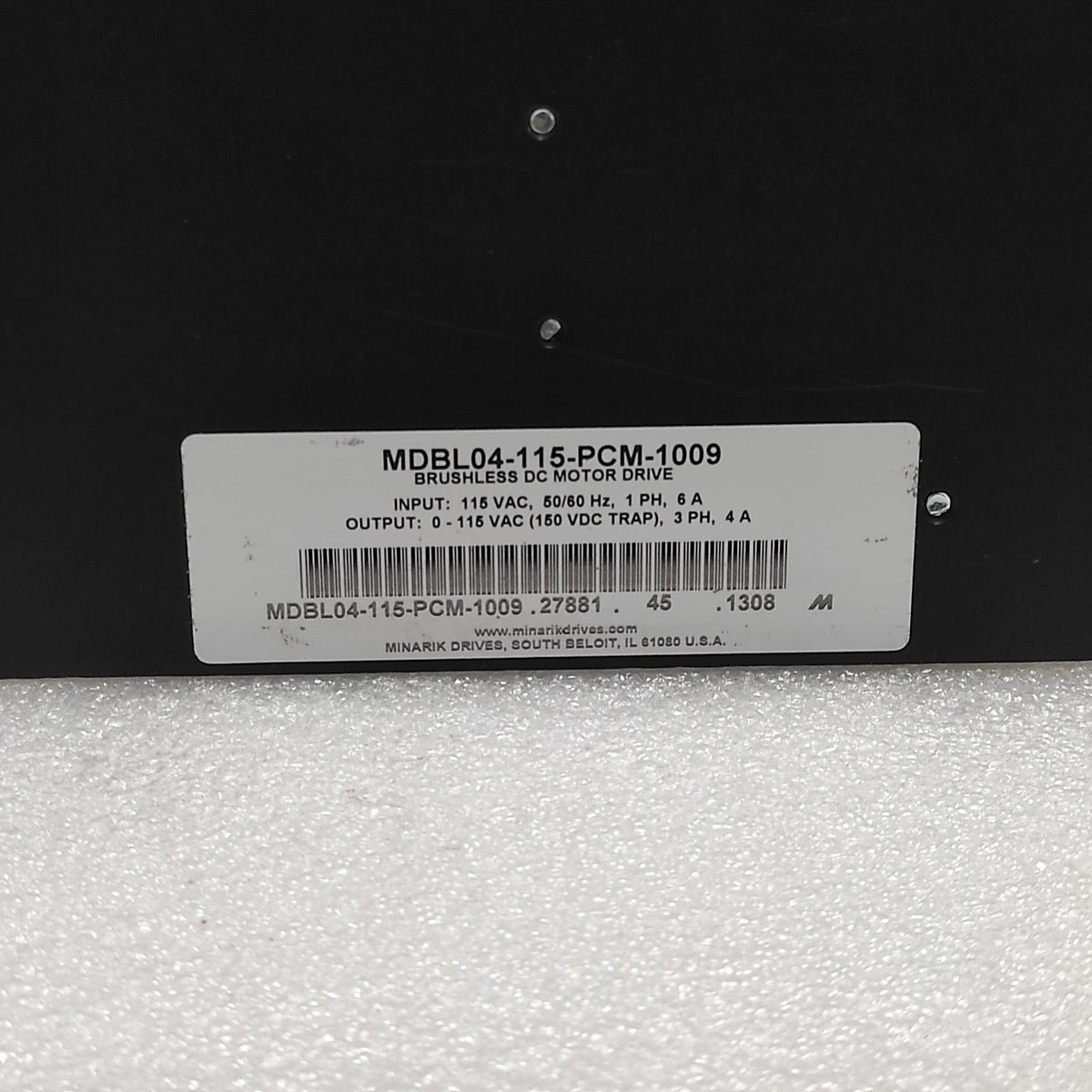 MINARIK DRIVES MDBL04-115-PCM-1009 BRUSHLESS DC MOTOR DRIVE 115VAC