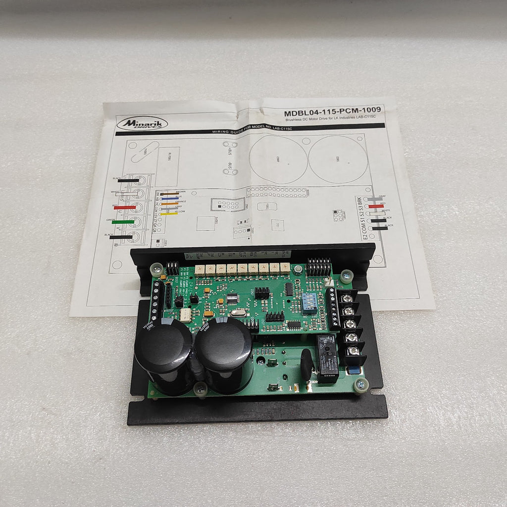 MINARIK DRIVES MDBL04-115-PCM-1009 BRUSHLESS DC MOTOR DRIVE 115VAC