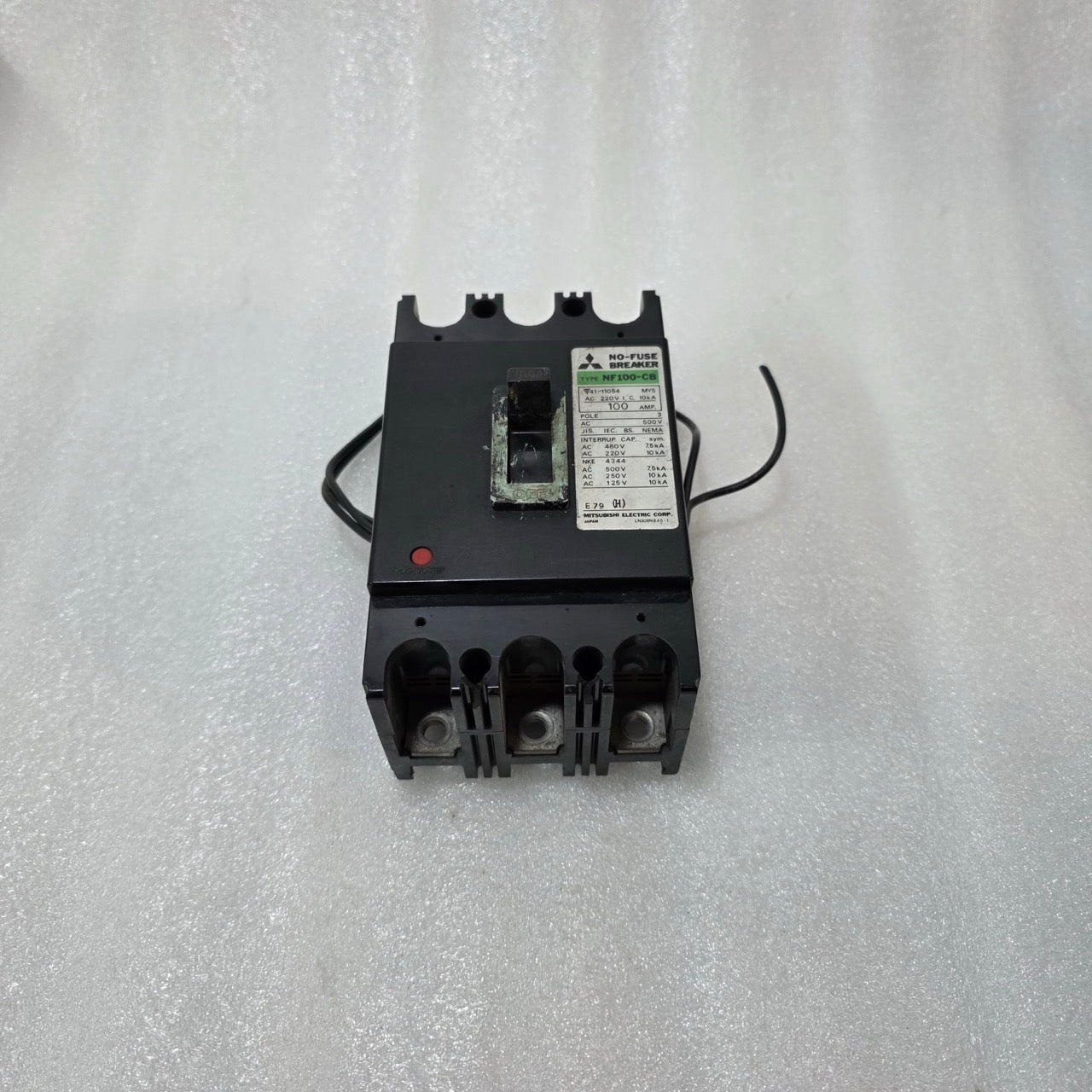 MITSUBISHI NF100-CB NO FUSE BREAKER 100A 3 POLE MCCB | 500V AC | INDUSTRIAL CIRC