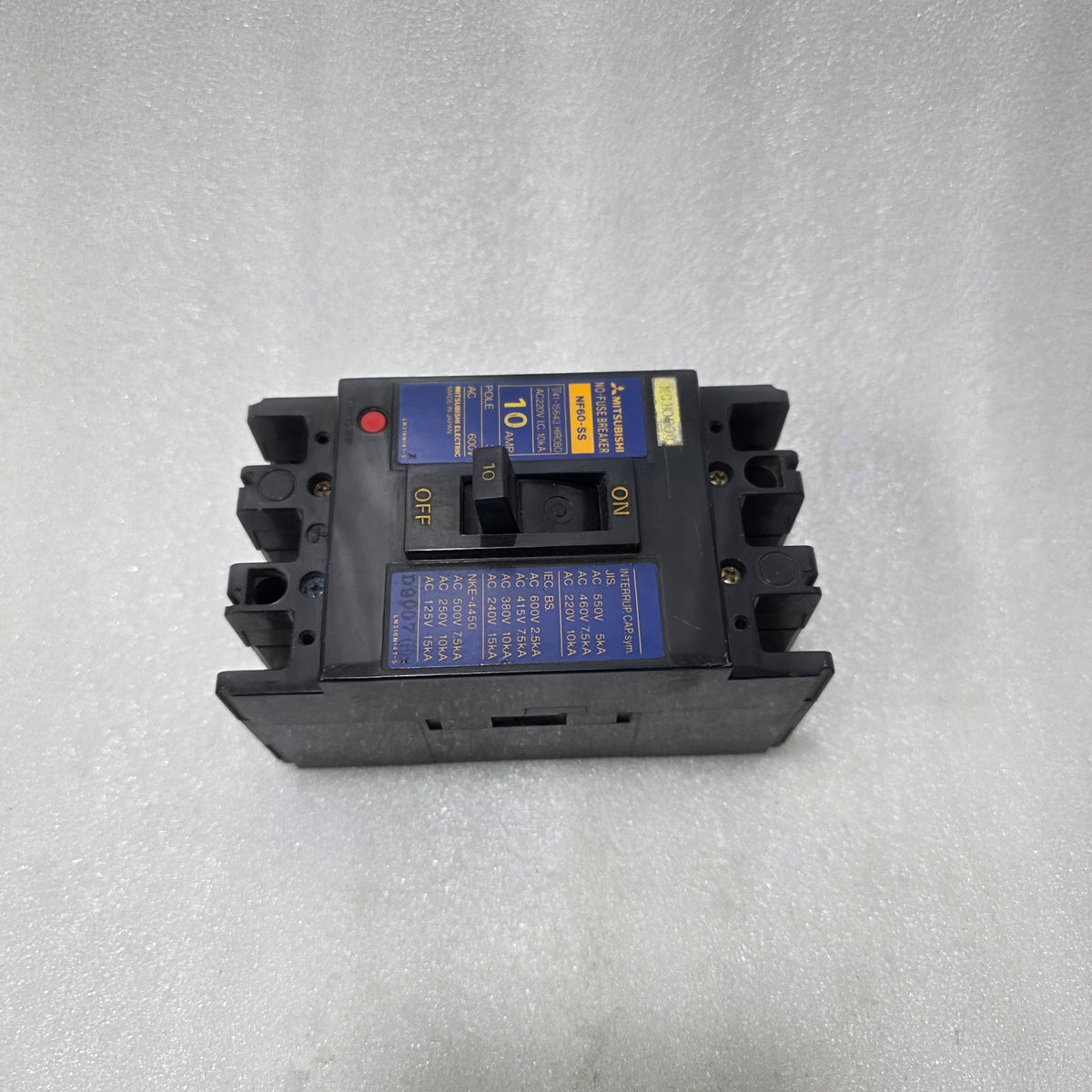MITSUBISHI NF60-SS 10A 3 POLE MCCB NO-FUSE BREAKER | 600V | 10KA @ 220V | MADE I