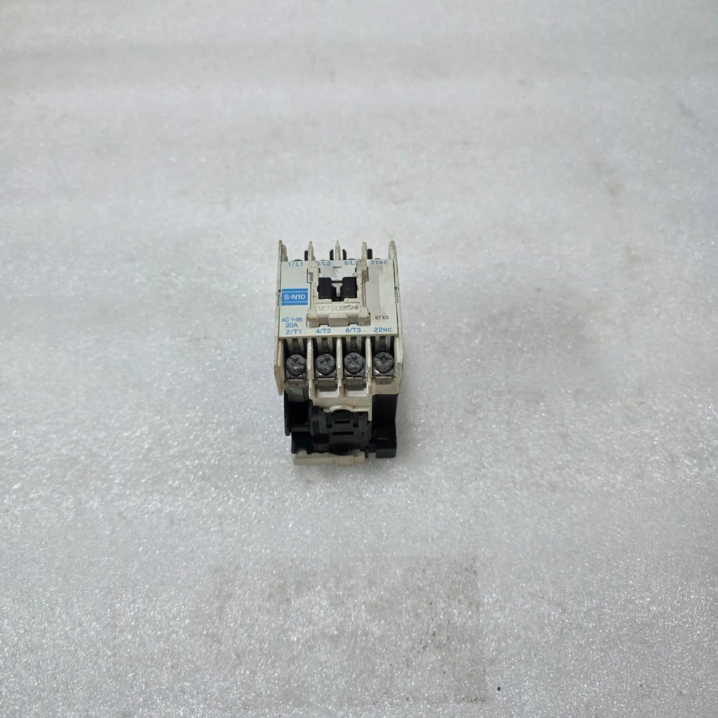 MITSUBISHI S-N10 MAGNETIC CONTACTOR 20A 3 POLE 100-110V AC COIL MOTOR STARTER MA