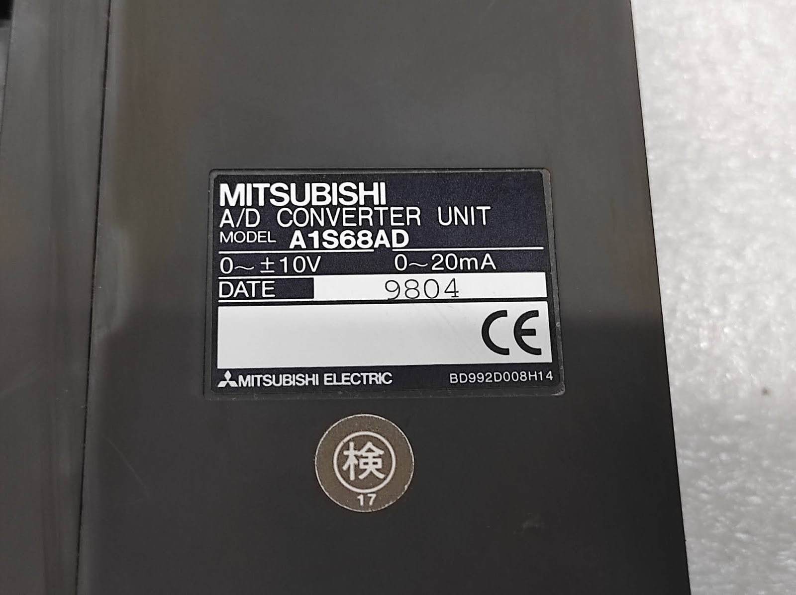 MITSUBISHI A1S68AD A/D CONVERTER UNIT
