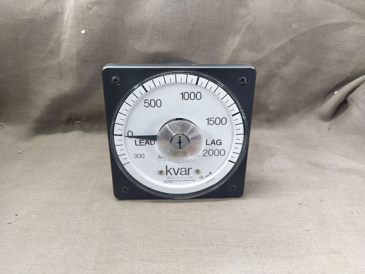 Mitsubishi LP-110NVAR Var Meter 2000 KVAR 5A CT 2500/5 110V VT 600/110 LEAD-LAG