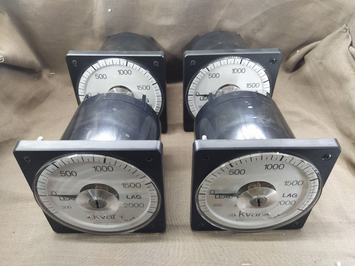 Mitsubishi LP-110NVAR Var Meter 2000 KVAR 5A CT 2500/5 110V VT 600/110 LEAD-LAG