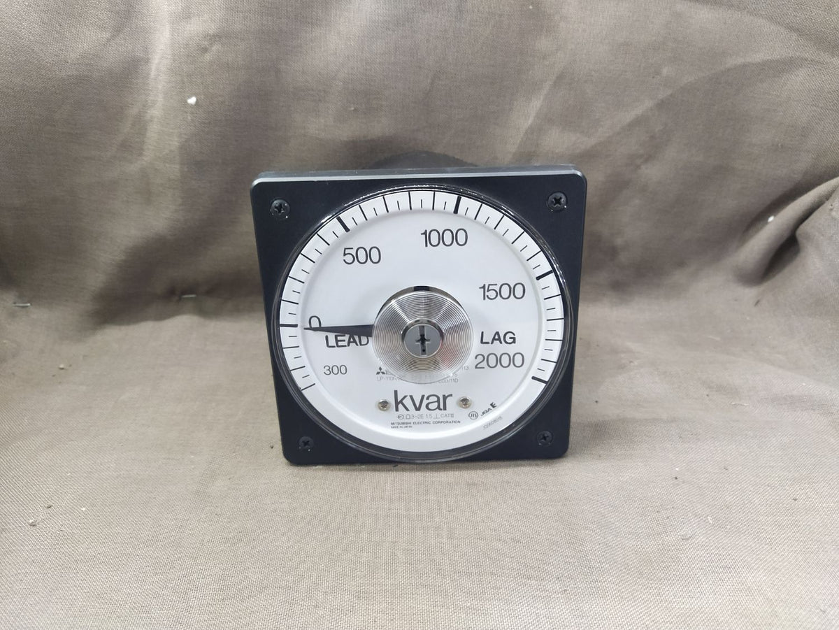 Mitsubishi LP-110NVAR Var Meter 2000 KVAR 5A CT 2500/5 110V VT 600/110 LEAD-LAG