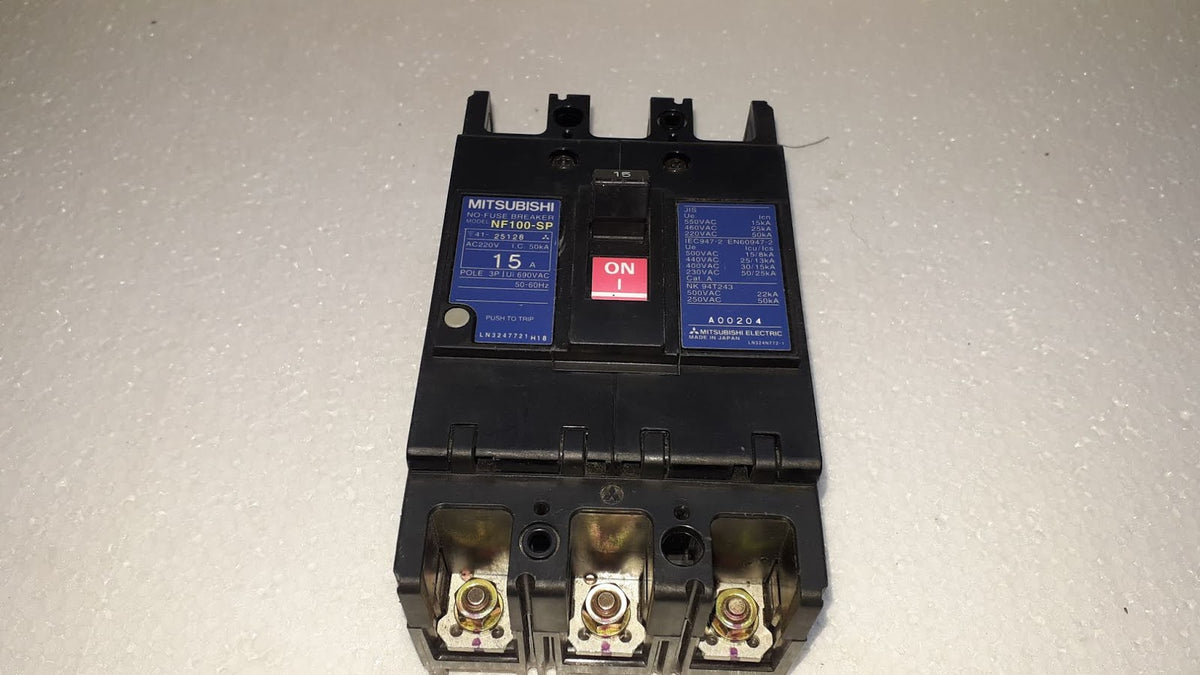 Mitsubishi NF100-SP No-Fuse Breaker 15A 3P 690V NF100SP