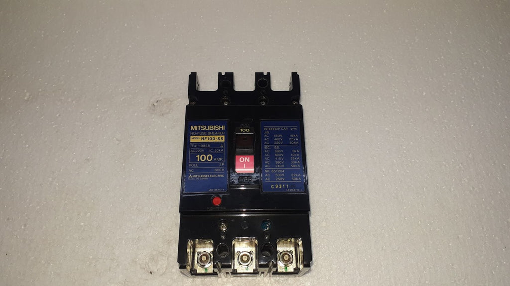 Mitsubishi NF100-SS No Fuse Breaker 100A 3P 660V NF100SS