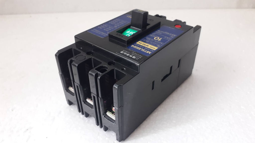 Mitsubishi NF50-SS No-Fuse Breaker 10A 3P 600V NF50SS