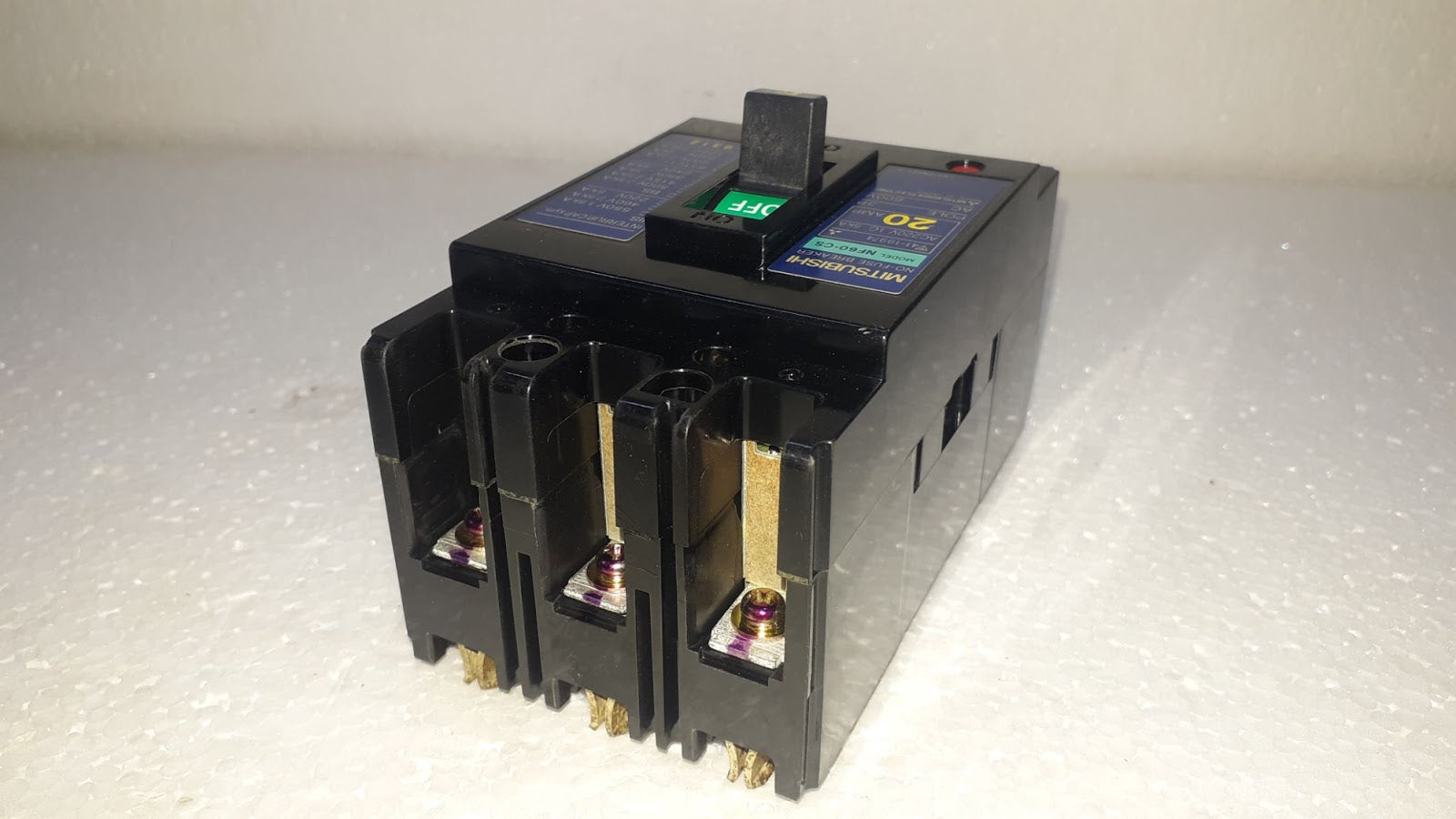 Mitsubishi NF60-CS No-Fuse Breaker 20A 3P 600V NF60CS