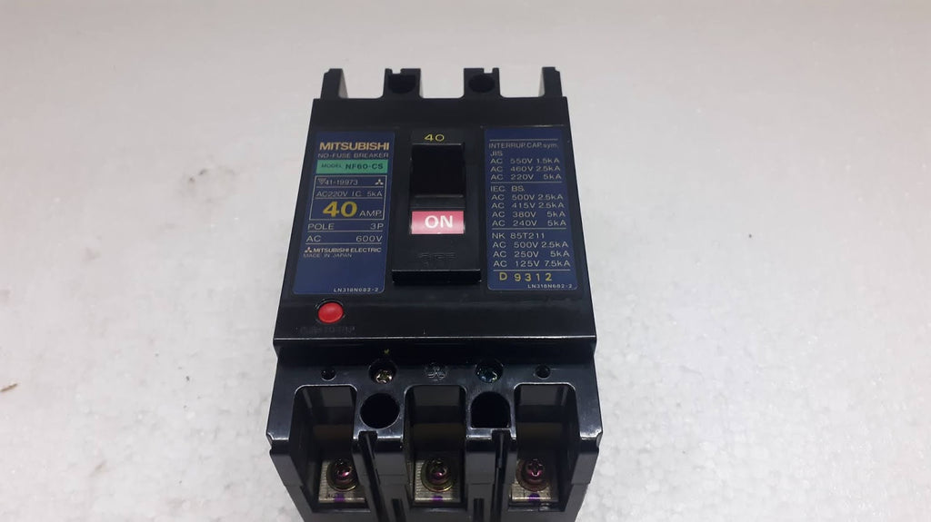 Mitsubishi NF60-CS No-Fuse Breaker 40A 3P 600V NF60CS