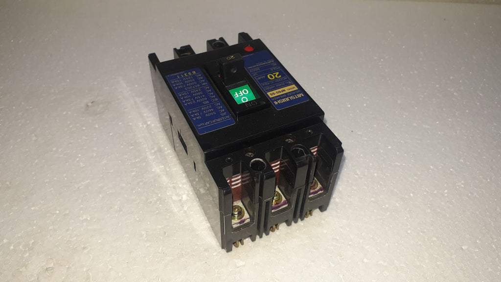 Mitsubishi NF60-SS No-Fuse Breaker 20A 3P 600V NF60SS