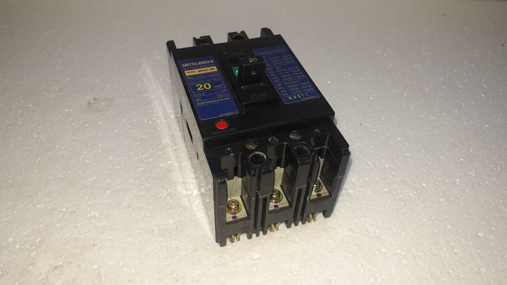 Mitsubishi NF60-SS No-Fuse Breaker 20A 3P 600V NF60SS
