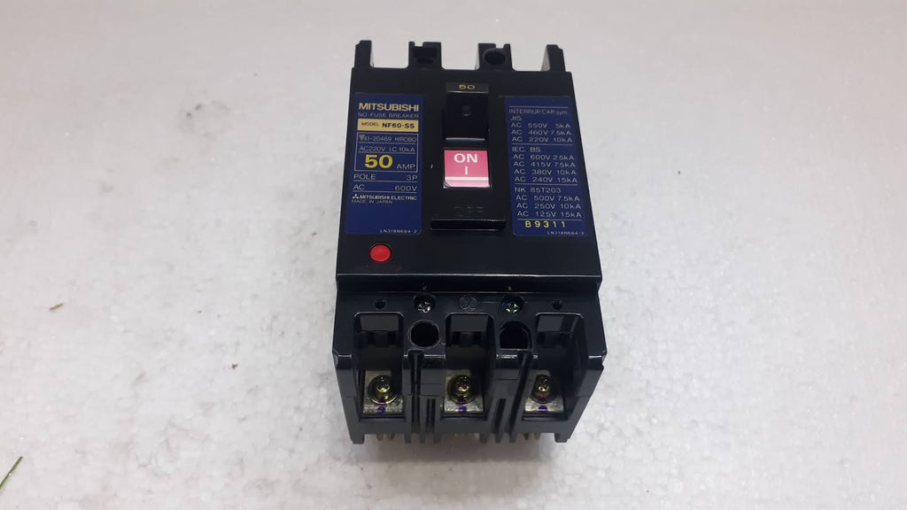 Mitsubishi NF60-SS No-Fuse Breaker 50A 3P 600V NF60SS