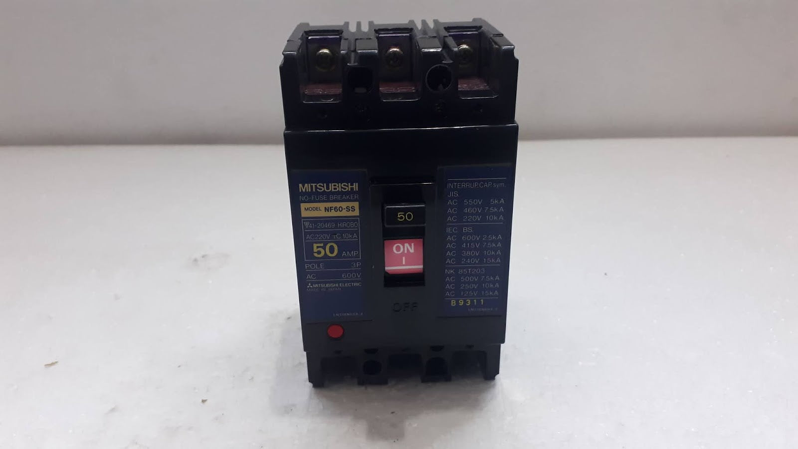 Mitsubishi NF60-SS No-Fuse Breaker 50A 3P 600V NF60SS