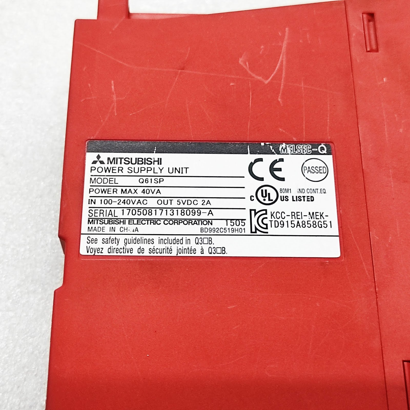 MITSUBISHI Q61SP POWER SUPPLY UNIT