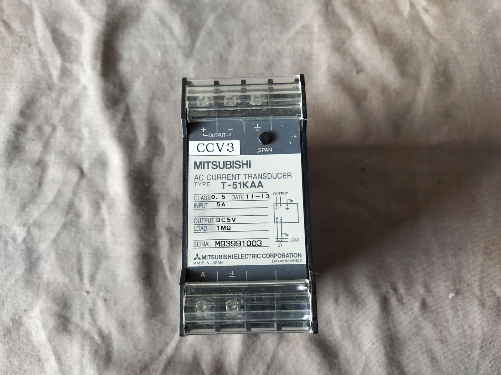 Mitsubishi T-51KAA AC Current Transducer T51KAA