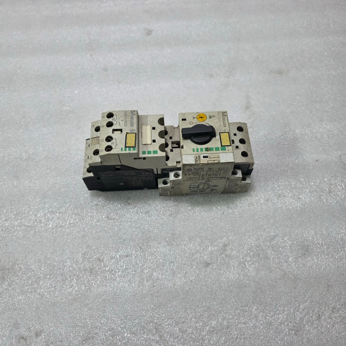 MOELLER PKZM0-16 MOTOR MANUAL STARTER 10-16A W/ SE00-11-PKZ0 CONTACTOR & NHI11-P