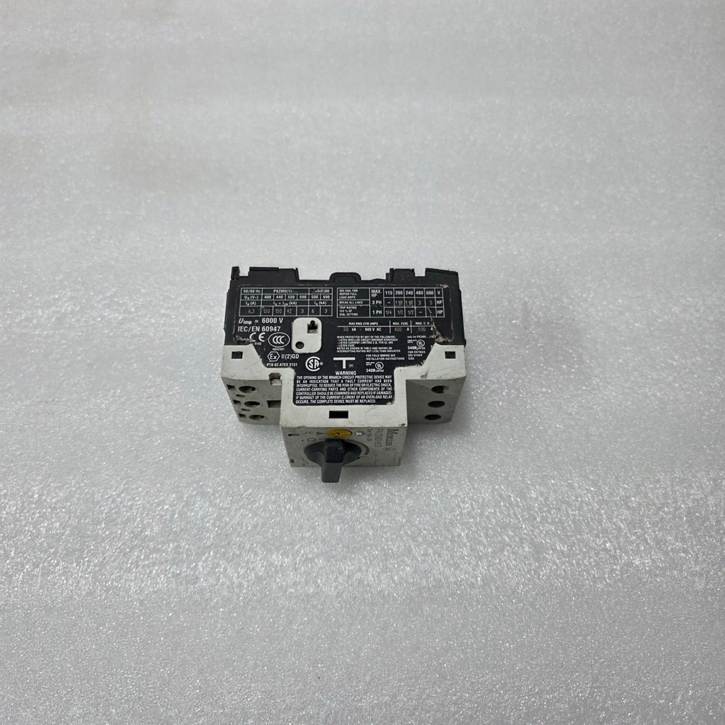 MOELLER PKZM0-6.3 MOTOR PROTECTION CIRCUIT BREAKER 4–6.3A MANUAL MOTOR STARTER